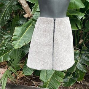 top shop, silver metallic faux skirt